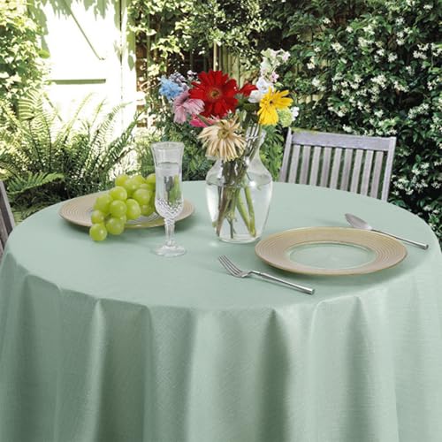 Romanstile runde Wachstuchtischdecke 140 cm grün Vinly mit Saum Leinenoptik Outdoor Tischdecke wetterfest wasserdicht abwischbar Gartentischdecke PVC Table Cloth für Draußen,Balkon,Couchtisch,Terrasse Romanstile runde Wachstuchtischdecke 140 cm grün Vinly mit Saum Leinenoptik Outdoor Tischdecke wetterfest wasserdicht abwischbar Gartentischdecke PVC Table Cloth für Draußen,Balkon,Couchtisch,Terrasse von Romanstile