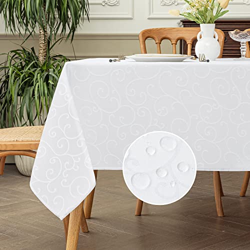 Romanstile weiße Tischdecke 350 x 150 cm groß schmutzabweisend und wasserabweisend,rechteckig Damast,Elegante Tischdecken für Weihnachten,Party,Geburtstag,Hotel,Restaurant,Konferenz,Sitzung,Feste Romanstile weiße Tischdecke 350 x 150 cm groß schmutzabweisend und wasserabweisend,rechteckig Damast,Elegante Tischdecken für Weihnachten,Party,Geburtstag,Hotel,Restaurant,Konferenz,Sitzung,Feste von Romanstile