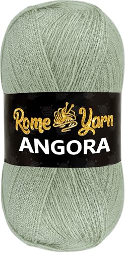 Rome Yarn Angora Garn | #2 Fein, Sport (USA), 4-fach (UK) | Handstricken | weiches Garn | Häkeln und Stricken | Angora Wolle (1 Knäuel, 426) von Rome Yarn
