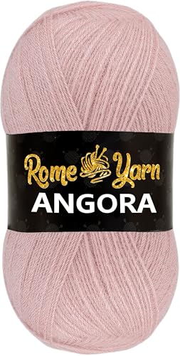 Rome Yarn Angora Garn | #2 Fein, Sport (USA), 4-fach (UK) | Handstricken | weiches Garn | Häkeln und Stricken | Angora Wolle (1 Knäuel, 776) von Rome Yarn