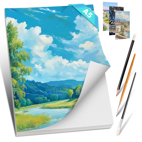 Romon Aquarellpapier, 30 Blatt Aquarell Papier 300g, Aquarellblock Malpapier Watercolor Paper Wasserfarben Zeichenpapier Gouache Papier DIY Geschenk Postkarten für Kinder Studenten Lehrer Künstler von Romon