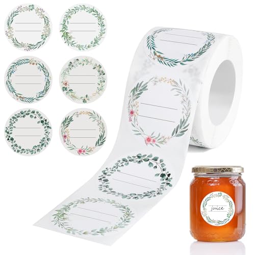 Romon Etiketten Selbstklebend, 200 Stück Klebeetiketten zum Beschriften Aufkleber Etiketten Schule zum Beschriften, Runde Marmeladen Etiketten - für Gläser, Marmelade, Flaschen, Tüten Aufkleber, 5cm Romon Etiketten Selbstklebend, 200 Stück Klebeetiketten zum Beschriften Aufkleber Etiketten Schule zum Beschriften, Runde Marmeladen Etiketten - für Gläser, Marmelade, Flaschen, Tüten Aufkleber, 5cm von Romon