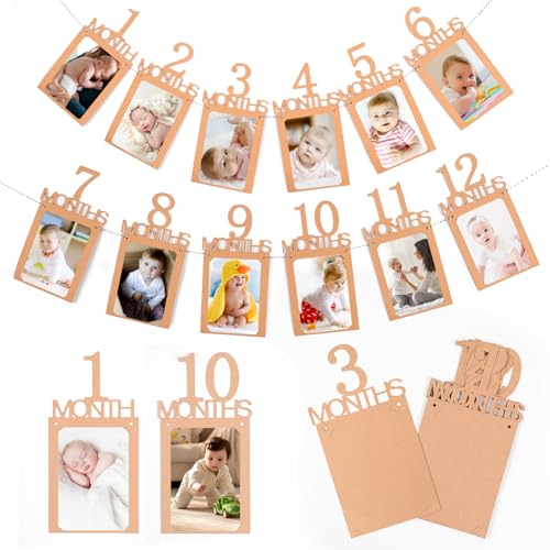 Romon Fotogirlande 1. Geburtstag, Baby Geburtstag Foto Banner für 1 bis 12 Monate, Party Girlanden Foto Hängende Wanddekoration, Kinder Deko Partyzubehör Dekoration für Mädchen Jungen, Kraftpapier Romon Fotogirlande 1. Geburtstag, Baby Geburtstag Foto Banner für 1 bis 12 Monate, Party Girlanden Foto Hängende Wanddekoration, Kinder Deko Partyzubehör Dekoration für Mädchen Jungen, Kraftpapier von Romon