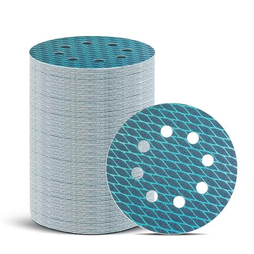 Romon Schleifpapier 125mm Klett, 80 Stück Schleifscheiben Rund 8 Loch Scheiben mit Klettverschluss Schleifmittel Resistent Schleifblätter Körnung 60 80 100 120 180 240 320 400 für Exzenterschleifer von Romon