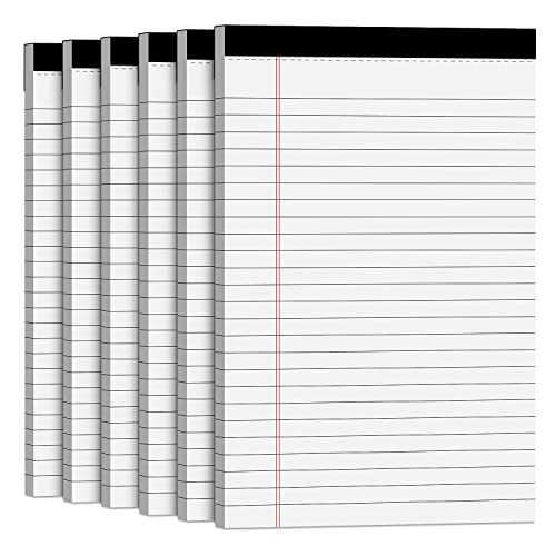 Notizblöcke, 12,7 x 20,3 cm, 6 Stück, mikroperforiert für Büro/Schule/Universität/Geschäft, (30 Blatt), liniert, Notizblöcke aus weißem Papier, Mehrzweck-Notizblock, Papier, Arbeit, Notizblöcke, von Roneky