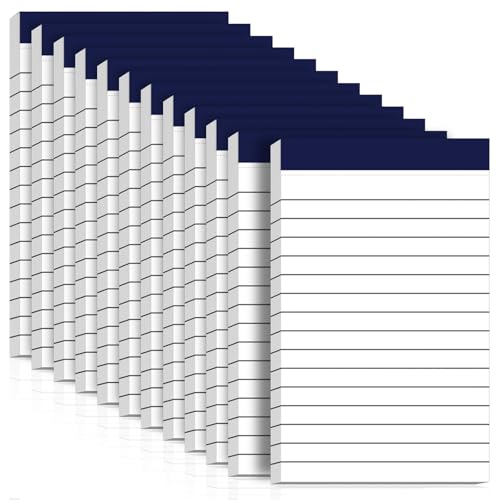 Notizblöcke, A7, klein, weiß, Nachfüllpackungen, leicht abreißbar, Notizblöcke, Serverblöcke mit 50 Blatt, schmal, liniert, Mini-Taschennotizblock für Notizen und Erinnerungen, 12 Stück Notizblöcke, A7, klein, weiß, Nachfüllpackungen, leicht abreißbar, Notizblöcke, Serverblöcke mit 50 Blatt, schmal, liniert, Mini-Taschennotizblock für Notizen und Erinnerungen, 12 Stück von Roneky