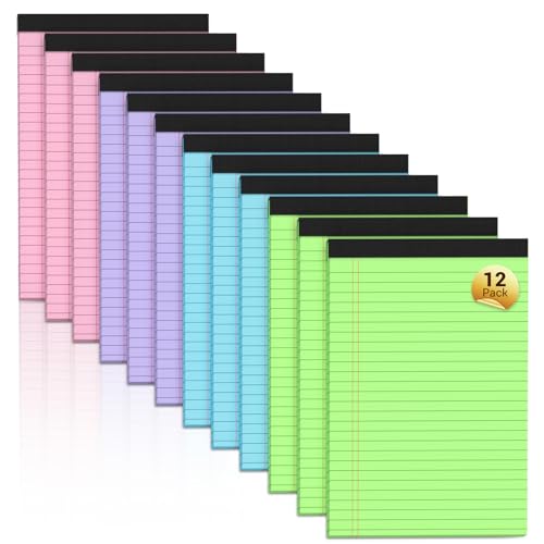 Roneky Notizblöcke, 12 x 20,3 cm, farbige Notizblöcke, 12 Stück, liniert, liniertes Papier, für Zuhause, Büro, Schulbedarf Roneky Notizblöcke, 12 x 20,3 cm, farbige Notizblöcke, 12 Stück, liniert, liniertes Papier, für Zuhause, Büro, Schulbedarf von Roneky