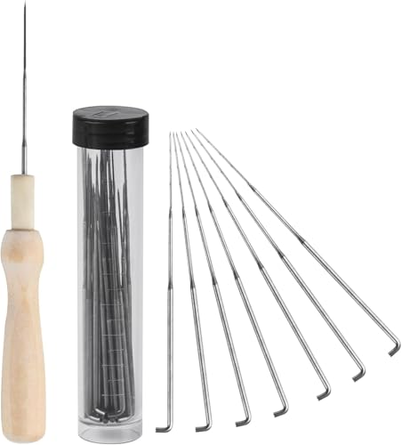 Rongchenghao 30-teiliges Filznadel-Set, 3 Größen, mit Holzgriff-Werkzeugen, geeignet für Anfänger und Kinder Wollfilz-Werkzeuge von Rongchenghao