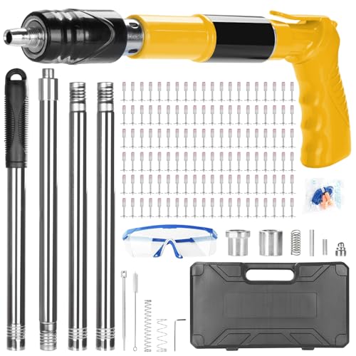 Beton Nagelpistole,Nagelpistole Kit mit 120pcs Nägeln, manuelle Stahl Nagelpistole Werkzeug mit 4 erweiterten Polen,Tragbare Decke Beton Nagelpistole Kit Beton Nagelpistole,Nagelpistole Kit mit 120pcs Nägeln, manuelle Stahl Nagelpistole Werkzeug mit 4 erweiterten Polen,Tragbare Decke Beton Nagelpistole Kit von Ronghaonan
