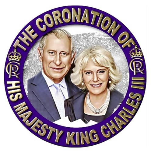 King Charles III & Camilla Roayl Family Coronation UK Essbare Kuchendekoration, 19,1 cm von Ronnies-Bakery-Company
