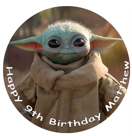 Ronnies-Bakery Baby Yoda Grogu Star Wars Mandalorian, personalisierbar, essbar, 19,1 cm von Ronnies-Bakery-Company