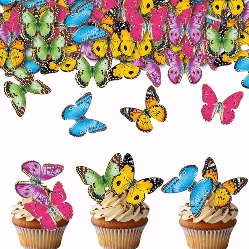 Schmetterlinge Tortendeko Essbar, 48 Stück Essbare Schmetterlinge für Torte, Schmetterlinge Deko Torte, Esspapier Tortendeko Schmetterling Muffin Deko, Essbare Tortendeko für Hochzeit Geburtstag,Taufe Schmetterlinge Tortendeko Essbar, 48 Stück Essbare Schmetterlinge für Torte, Schmetterlinge Deko Torte, Esspapier Tortendeko Schmetterling Muffin Deko, Essbare Tortendeko für Hochzeit Geburtstag,Taufe von Ronoza