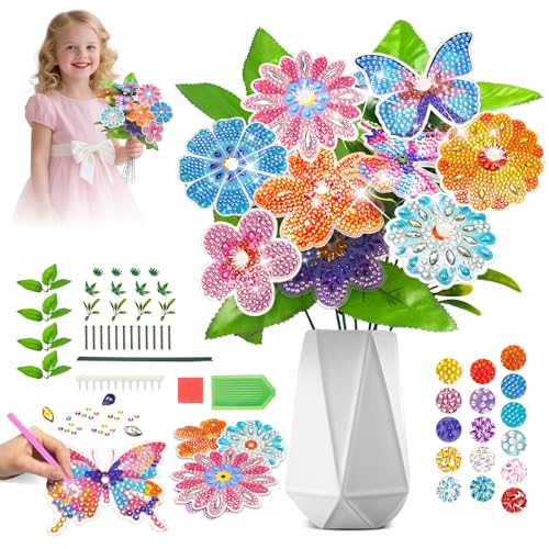 Ronronner 10 Stück Diamond Painting Schmetterling und Blumen Set, Diamond Painting Kinder, Diamontpating Kinder für Draußen und Drinnen Balkon Deko, Kreatives Geschenk für Mama, Mädchen und Frauen Ronronner 10 Stück Diamond Painting Schmetterling und Blumen Set, Diamond Painting Kinder, Diamontpating Kinder für Draußen und Drinnen Balkon Deko, Kreatives Geschenk für Mama, Mädchen und Frauen von Ronronner