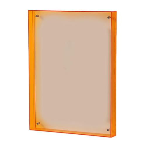 Ronyme 6 cm x 9 cm schwebender Bilderrahmen, Schreibtisch-Dekoration, vertikale -Tisch-Fotorahmen, Orange von Ronyme