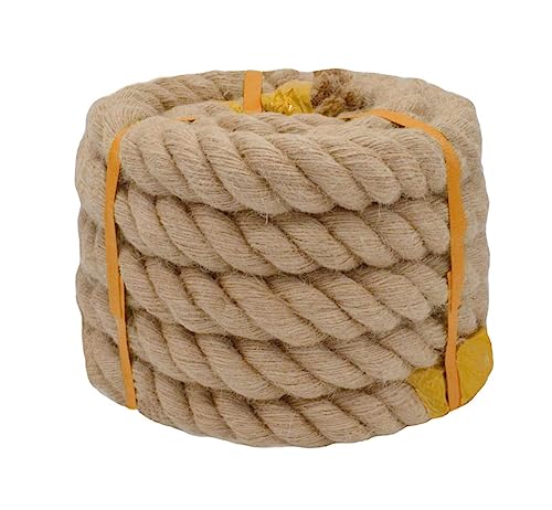 Roopeem Juteseil – 3,8 cm gedrehtes Hanfseil zum Basteln, Klettern, Anker, Hängematte, nautisch, Katzenkratzbaum, Tauziehen, Dekorieren, 3,8 cm, 6,8 m Roopeem Juteseil – 3,8 cm gedrehtes Hanfseil zum Basteln, Klettern, Anker, Hängematte, nautisch, Katzenkratzbaum, Tauziehen, Dekorieren, 3,8 cm, 6,8 m von RooPeem