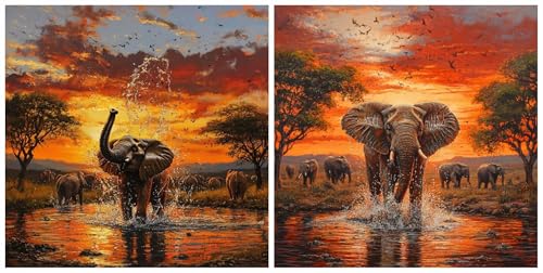 2 Stücke Diamond Painting Mond, Diamant Painting Bilder Erwachsene, 5D DIY Mosaik Bastelset Erwachsene Haus Dekoration, ideale Geschenk für Mädchen ab 10 Jahre und Anfänger Afrika 20x20 cm S-53 2 Stücke Diamond Painting Mond, Diamant Painting Bilder Erwachsene, 5D DIY Mosaik Bastelset Erwachsene Haus Dekoration, ideale Geschenk für Mädchen ab 10 Jahre und Anfänger Afrika 20x20 cm S-53 von Roogsoo