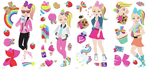 RoomMates - RMK4253SCS JoJo Siwa Cartoon Wandaufkleber zum Abziehen und Aufkleben | Rosa Wandaufkleber, Rosa, Blau, Gelb, RoomMates - RMK4253SCS JoJo Siwa Cartoon Wandaufkleber zum Abziehen und Aufkleben | Rosa Wandaufkleber, Rosa, Blau, Gelb, von RoomMates