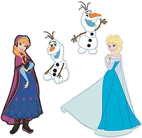 Thedecofactory Sticker 3D Schaumstoff die Eiskönigin ELSA Anna und Olaf RoomMates repositionierbar (4 Sticker) – Kinder – Stil: Kinder von RoomMates