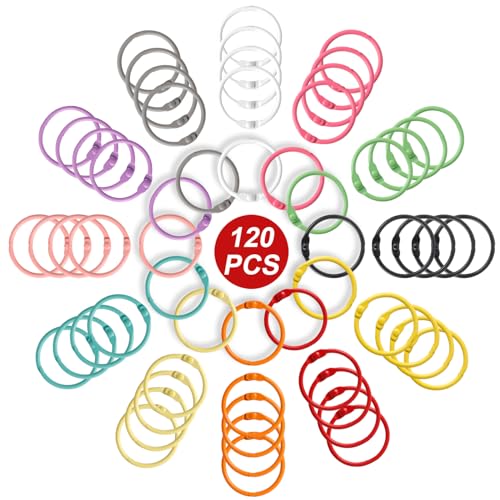 Roosea 120 Stück Metall Buchringe 30mm Binder Ringe Loseblatt Verbinder Ringe Bücher Ringe Lose Blatt Buchbinderinge Metall Ring Binder für Scrapbook Album Handwerk Papier Karten, 12 Farben Roosea 120 Stück Metall Buchringe 30mm Binder Ringe Loseblatt Verbinder Ringe Bücher Ringe Lose Blatt Buchbinderinge Metall Ring Binder für Scrapbook Album Handwerk Papier Karten, 12 Farben von Roosea