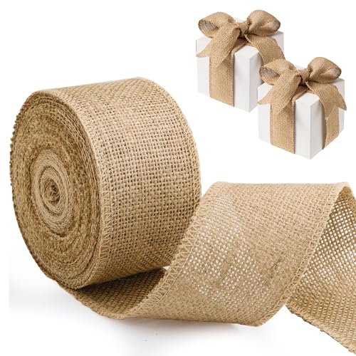 Roosea Juteband Natur 10M Burlap Vintage Geschenkband Juteband 6 cm Breit Burlap Band Vintage Sackleinen Decoband Jutebandrolle Natürliche Sackleinen Juteband für Geschenkverpackung DIY Handwerk Deko Roosea Juteband Natur 10M Burlap Vintage Geschenkband Juteband 6 cm Breit Burlap Band Vintage Sackleinen Decoband Jutebandrolle Natürliche Sackleinen Juteband für Geschenkverpackung DIY Handwerk Deko von Roosea