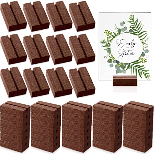 Tischkartenhalter aus Holz, rustikal, 5,1 cm, 50 Stück, Tischnummernhalter, Holzschilderhalter, Fotokarten-Display, Holzständer für Hochzeit, Party, Geburtstag, Einzelhandel, Geschäft, Büro, Bilder, Tischkartenhalter aus Holz, rustikal, 5,1 cm, 50 Stück, Tischnummernhalter, Holzschilderhalter, Fotokarten-Display, Holzständer für Hochzeit, Party, Geburtstag, Einzelhandel, Geschäft, Büro, Bilder, von Roowest
