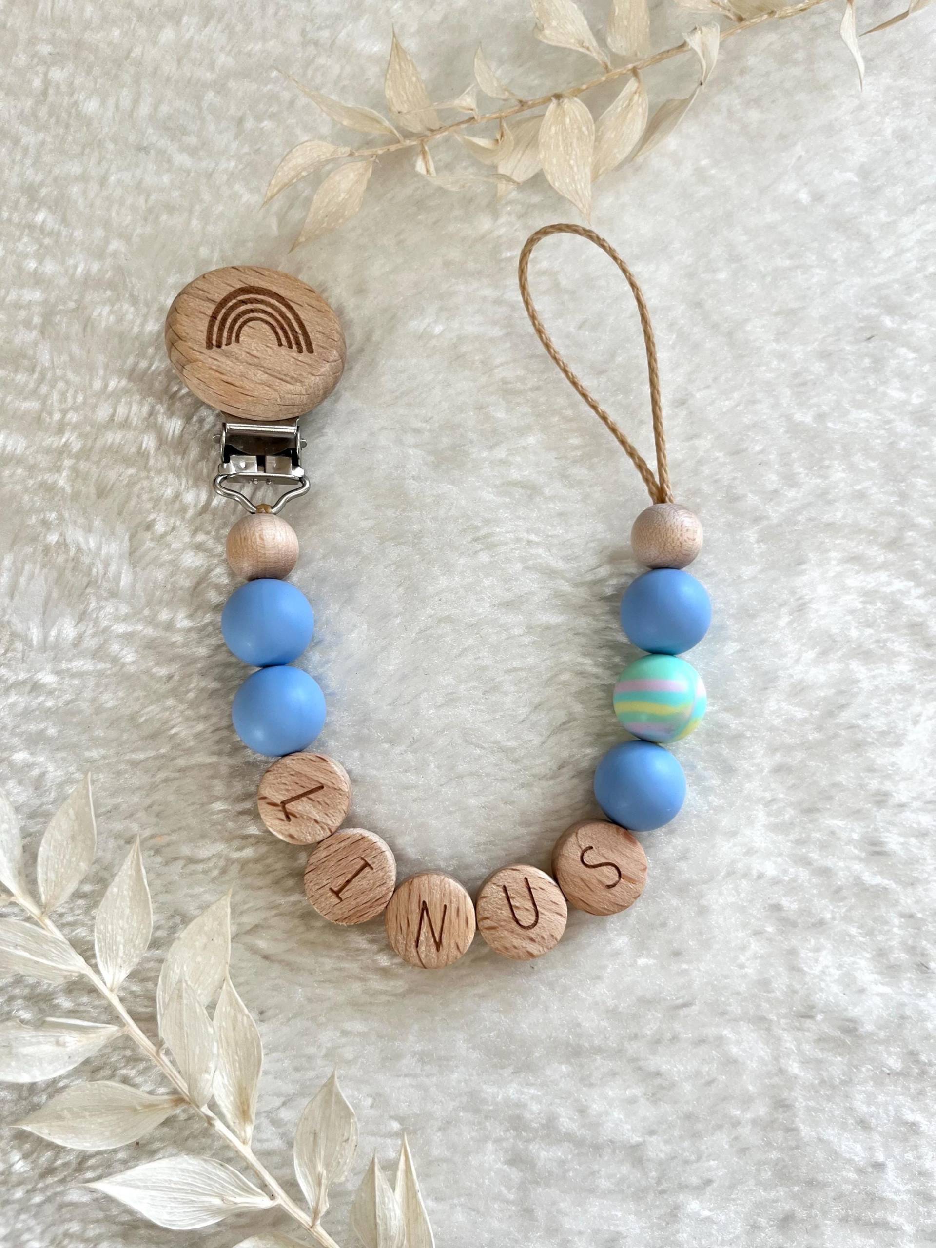 Schnullerkette Mit Name|Personalisiert Blau|Schnullerkette Junge Schnullerkette Mit Name|Personalisiert Blau|Schnullerkette Junge von RosaRotDE