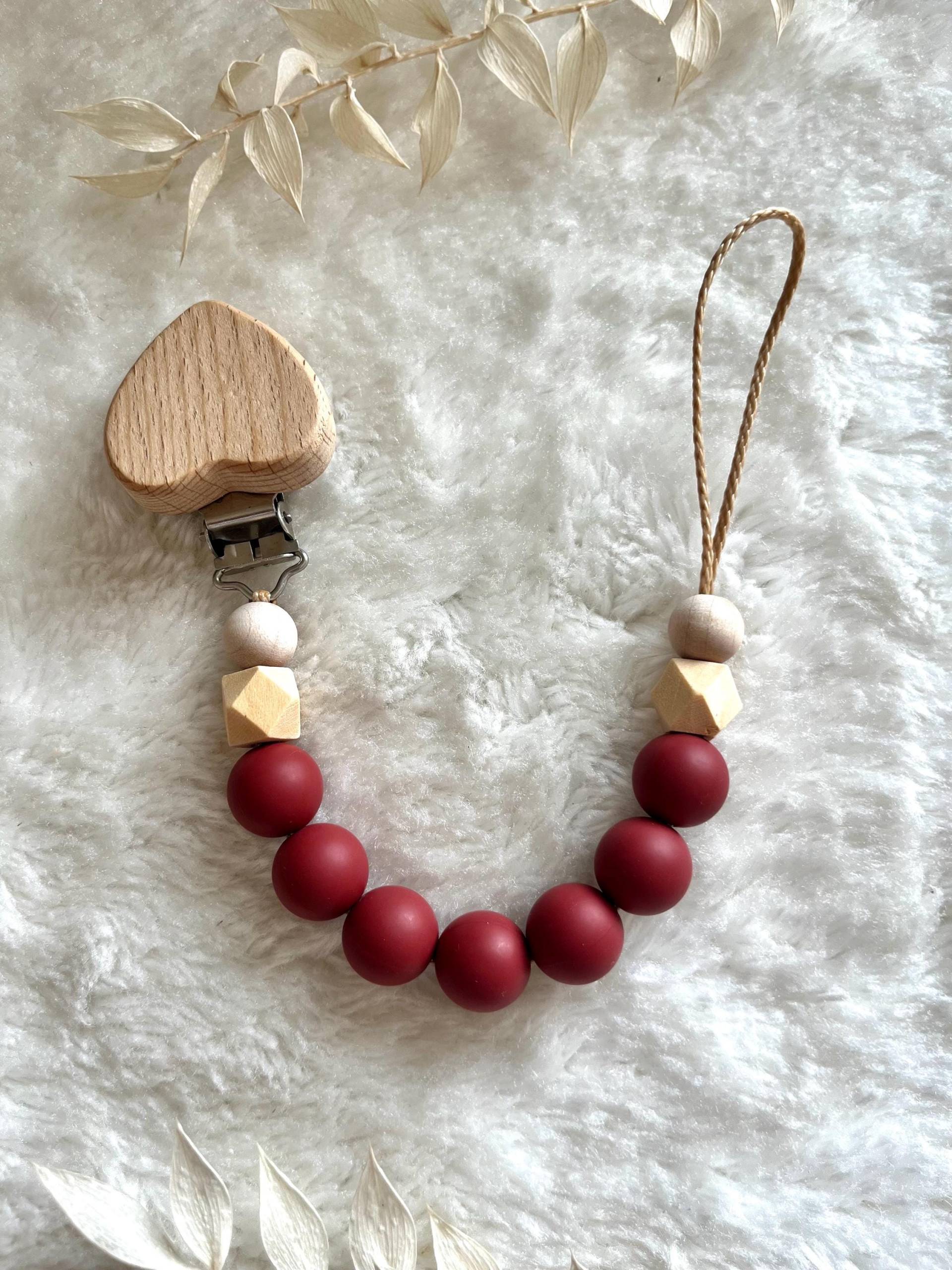 Schnullerkette Rot| Schnullerkette| Junge| Mädchen| Silikon Schnullerkette Rot| Schnullerkette| Junge| Mädchen| Silikon von RosaRotDE