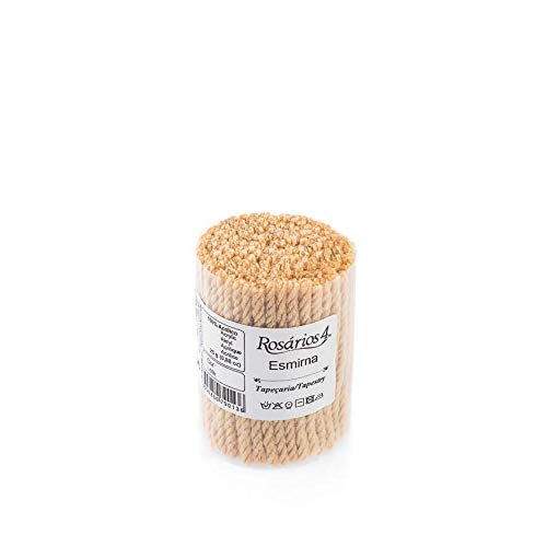 Latch Vorgeschnittenes Wollgarn, 25 g Beutel, Smyrna Tapisserie-Garn, vorgeschnittenes Garn, Set mit Knüpfteppichen, Wollpackungen – 125 g Packung (09 Beige) von Rosários 4