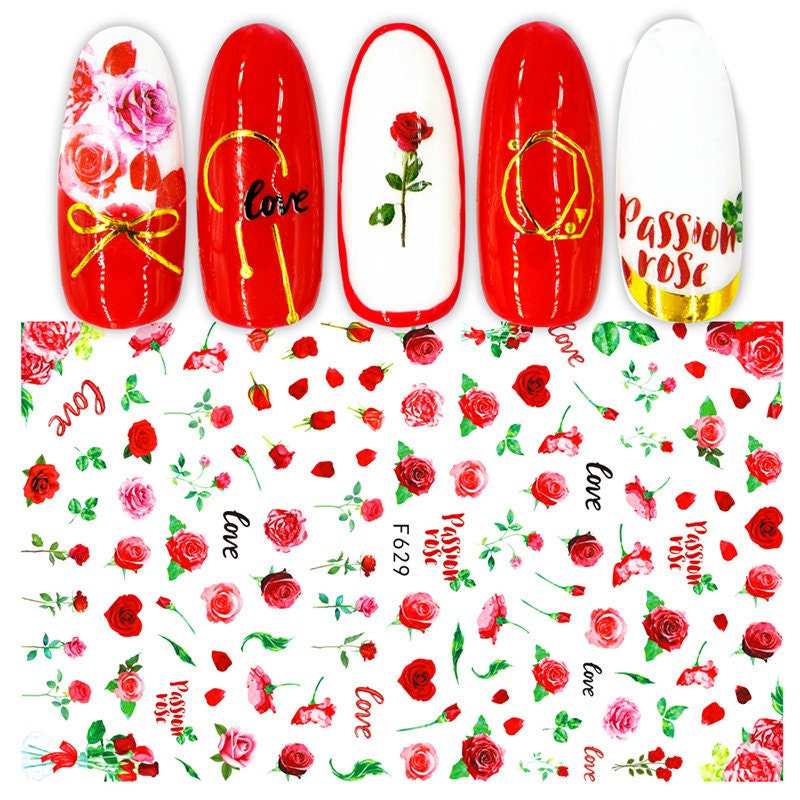 Valentinstag Nail Art Aufkleber, " Rosen Valentinstag Nail Art Aufkleber, " Rosen von RoseBudsDesignGoods