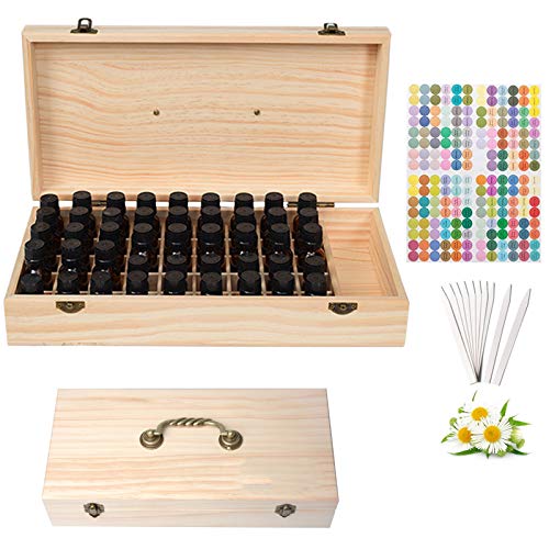 RoseFlower 46 Slots Ätherisches Öl Box aus Holz - Ideales Aufbewahrungsbox Organisator für Ätherische Öle, Duftöle, Lippenstift Nagellack RoseFlower 46 Slots Ätherisches Öl Box aus Holz - Ideales Aufbewahrungsbox Organisator für Ätherische Öle, Duftöle, Lippenstift Nagellack von RoseFlower
