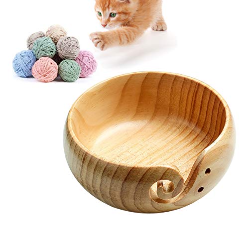 RoseFlower Garn Aufbewahrungsschüssel aus Holz, 5.3 inch Handgefertigte Holz-Webfadenschüssel mit Fadenschlitz und gebohrten Löchern -für Strick- und Häkelarbeiten#3 RoseFlower Garn Aufbewahrungsschüssel aus Holz, 5.3 inch Handgefertigte Holz-Webfadenschüssel mit Fadenschlitz und gebohrten Löchern -für Strick- und Häkelarbeiten#3 von RoseFlower