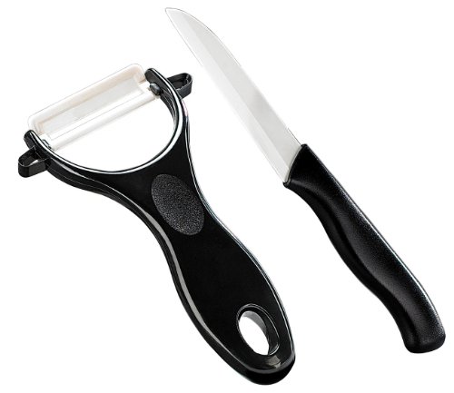 Rosenstein & Söhne Keramikschäler: Keramik-Messer & Schäler (PEARL Edition) (Spargelschäler, Sparschäler Keramik, Apfelschneider) von Rosenstein & Söhne