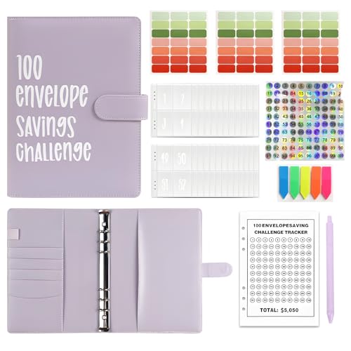 RoserRose 100 Briefumschläge, A5 Haushaltsplaner Mit Umschlägen Geldsparbinder Budget Planne, Geldsparung Organizer mit transparenten Geldumschlägen und Magnetknopf für Paare, Büros, Zuhause, Schule RoserRose 100 Briefumschläge, A5 Haushaltsplaner Mit Umschlägen Geldsparbinder Budget Planne, Geldsparung Organizer mit transparenten Geldumschlägen und Magnetknopf für Paare, Büros, Zuhause, Schule von RoserRose