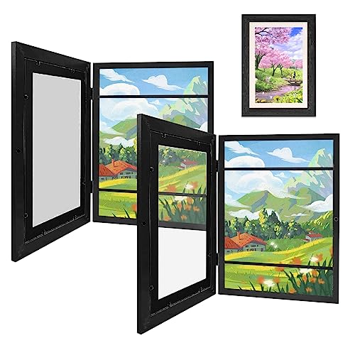 RoserRose 2 Stück Bilderrahmen Kinderzeichnungen,Kunstfotorahmen für Kinder,Rahmen für Kinderzeichnungen,A4 aufklappbar kunstfoto rahmen für kinderzeichnungen,befüllbar bilderrahmen zum öffnen (Black) RoserRose 2 Stück Bilderrahmen Kinderzeichnungen,Kunstfotorahmen für Kinder,Rahmen für Kinderzeichnungen,A4 aufklappbar kunstfoto rahmen für kinderzeichnungen,befüllbar bilderrahmen zum öffnen (Black) von RoserRose