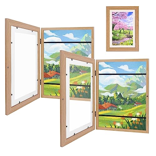 RoserRose 2 Stück Bilderrahmen Kinderzeichnungen,Kunstfotorahmen für Kinder,Rahmen für Kinderzeichnungen,A4 aufklappbar kunstfoto rahmen für kinderzeichnungen,befüllbar bilderrahmen zum öffnen (Wood) RoserRose 2 Stück Bilderrahmen Kinderzeichnungen,Kunstfotorahmen für Kinder,Rahmen für Kinderzeichnungen,A4 aufklappbar kunstfoto rahmen für kinderzeichnungen,befüllbar bilderrahmen zum öffnen (Wood) von RoserRose