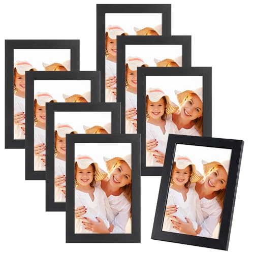 RosewineC Bilderrahmen 10x15 Schwarz, 8er Set Echtholz Bilderrahmen Set Holz Moderner eckiger MDF Holzbilderrahmen für Zuhause Büro Schule RosewineC Bilderrahmen 10x15 Schwarz, 8er Set Echtholz Bilderrahmen Set Holz Moderner eckiger MDF Holzbilderrahmen für Zuhause Büro Schule von RosewineC