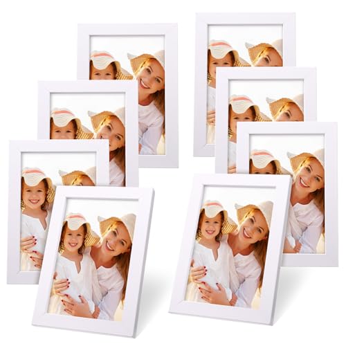 RosewineC Bilderrahmen 10x15 Weiß, 8er Set Echtholz Bilderrahmen Set Holz Moderner eckiger MDF Holzbilderrahmen für Zuhause Büro Schule RosewineC Bilderrahmen 10x15 Weiß, 8er Set Echtholz Bilderrahmen Set Holz Moderner eckiger MDF Holzbilderrahmen für Zuhause Büro Schule von RosewineC