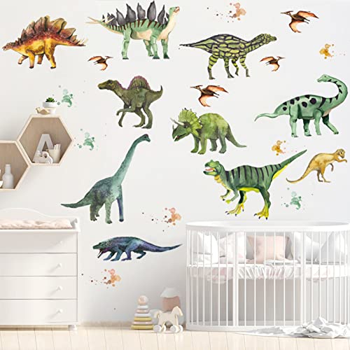 RosewineC Dinosaurier Wandsticker,Wandaufkleber Wanddeko für Junge Wohnzimmer Deko,Dino Wandsticker für Schlafzimmer Babyzimmer Junge Kindertapete von RosewineC