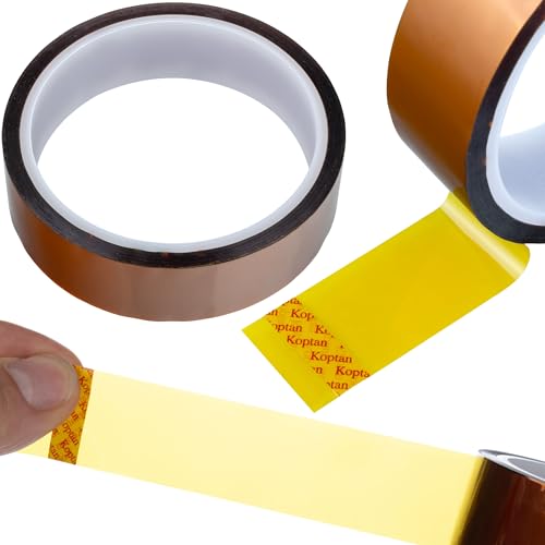 Rosfix Kaptonband – Hohe Temperaturbeständigkeit bis 240°C | 25mm x 0,05mm x 33m | Für Elektronikschutz, Reparaturen mit Heißluft | Klebeband für Elektroniker Rosfix Kaptonband – Hohe Temperaturbeständigkeit bis 240°C | 25mm x 0,05mm x 33m | Für Elektronikschutz, Reparaturen mit Heißluft | Klebeband für Elektroniker von Rosfix