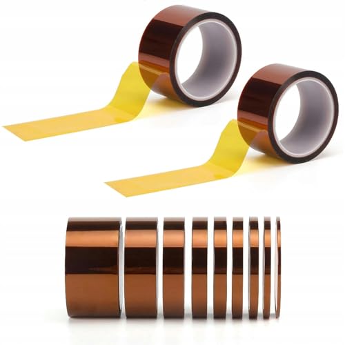 Rosfix Set Kaptonband 12 mm & 15 mm – Hitzebeständig bis 240 °C | 0,05 mm Dicke, 30 m Länge | Silikonkleber | Für Elektronikreparatur & Isolierung | Hochtemperaturband Rosfix Set Kaptonband 12 mm & 15 mm – Hitzebeständig bis 240 °C | 0,05 mm Dicke, 30 m Länge | Silikonkleber | Für Elektronikreparatur & Isolierung | Hochtemperaturband von Rosfix