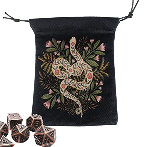 Rosixehird Tarot-Tasche, 13x18cm Mysteriöse Tarotkartentasche mit bedrucktem Muster, Tragbare kleine Geschenktüte mit Kordelzug, Schicksalswahrnehmung für Tarot-Enthusiasten, Zauberer von Rosixehird