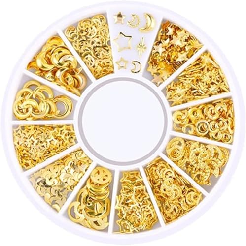 1 Box Gemischte Gold Nagel Charms Set Gold Nagel Nieten Edelsteine Funkelnde Strasssteine Metall Nieten Charms Hohle Mond Stern Herzen Geformt Künstliche Perlen DIY 3D Nagel Kunst Dekoration 1 Box Gemischte Gold Nagel Charms Set Gold Nagel Nieten Edelsteine Funkelnde Strasssteine Metall Nieten Charms Hohle Mond Stern Herzen Geformt Künstliche Perlen DIY 3D Nagel Kunst Dekoration von Rosojodg