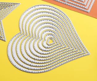 Rosojodg Stencil Set, Herzform, geometrisches Set, Stanzformen, Prägeschablonen für Scrapbooking, Album, Karten, Basteln Rosojodg Stencil Set, Herzform, geometrisches Set, Stanzformen, Prägeschablonen für Scrapbooking, Album, Karten, Basteln von Rosojodg