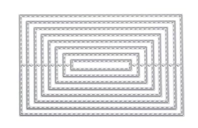 Stanzschablonen mit silberfarbenem Rahmen, geometrisches Set, Stanzformen, Prägeschablonen für Scrapbooking, Album, Karten, Basteln, Scrapbooking, Stanzformen von Rosojodg