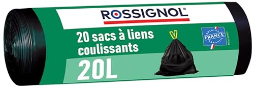 Rossignol BAGY Müllbeutel, 85% Polyethylen, Davon mindestens 50% nachwachsende Pflanzenstoffe / 15% Additiv und Mischung, Schwarz, one Size von ROSSIGNOL