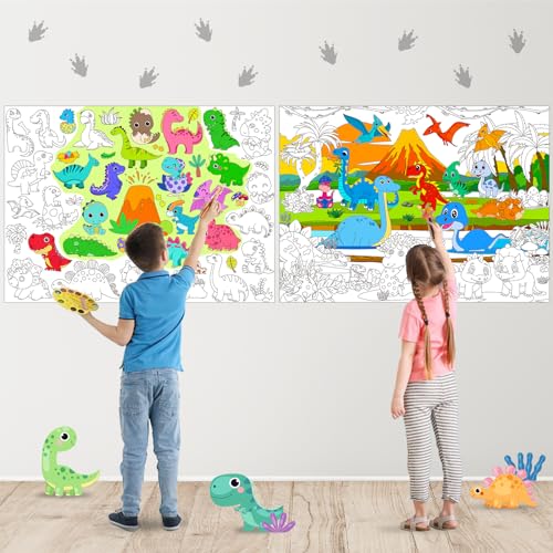 Riesiges Dinosaurier-Malposter, große Jumbo-Kinder-Tischdecke, Tisch, Wandmalseiten, großes Malblatt, Basteln für den Unterricht, Zuhause, Malaktivitäten, Kinder, Dinosaurier-Geschenke, Partyzubehör, Riesiges Dinosaurier-Malposter, große Jumbo-Kinder-Tischdecke, Tisch, Wandmalseiten, großes Malblatt, Basteln für den Unterricht, Zuhause, Malaktivitäten, Kinder, Dinosaurier-Geschenke, Partyzubehör, von Rossorha