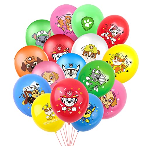 Luftballons Geburtstag, RosyFate 50 Stück Paw Dog Patrol Luftballons, Anime Deko Ballons, Cartoon Ballons, für Kinder Geburtstag sfeier, Babyparty, Jubiläum Party Deko von RosyFate