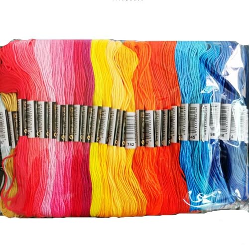 Stickgarn, Regenbogenfarben, 200 Knäuel pro Packung, Kreuzstichgarn, Freundschaftsarmbänder, Bastelseide, 200 feste Farben Stickgarn, Regenbogenfarben, 200 Knäuel pro Packung, Kreuzstichgarn, Freundschaftsarmbänder, Bastelseide, 200 feste Farben von Rosyfoxes