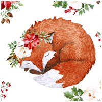 Serviette "Floral Fox" von Paper+Design