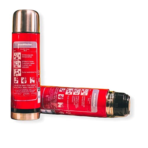 Feuerwehr Isolierflasche/Thermokanne Brandlöscher/Feuerlöscher / 750ml / Für Kaltes und Heißes/Thermoflasche von Roter Hahn 112